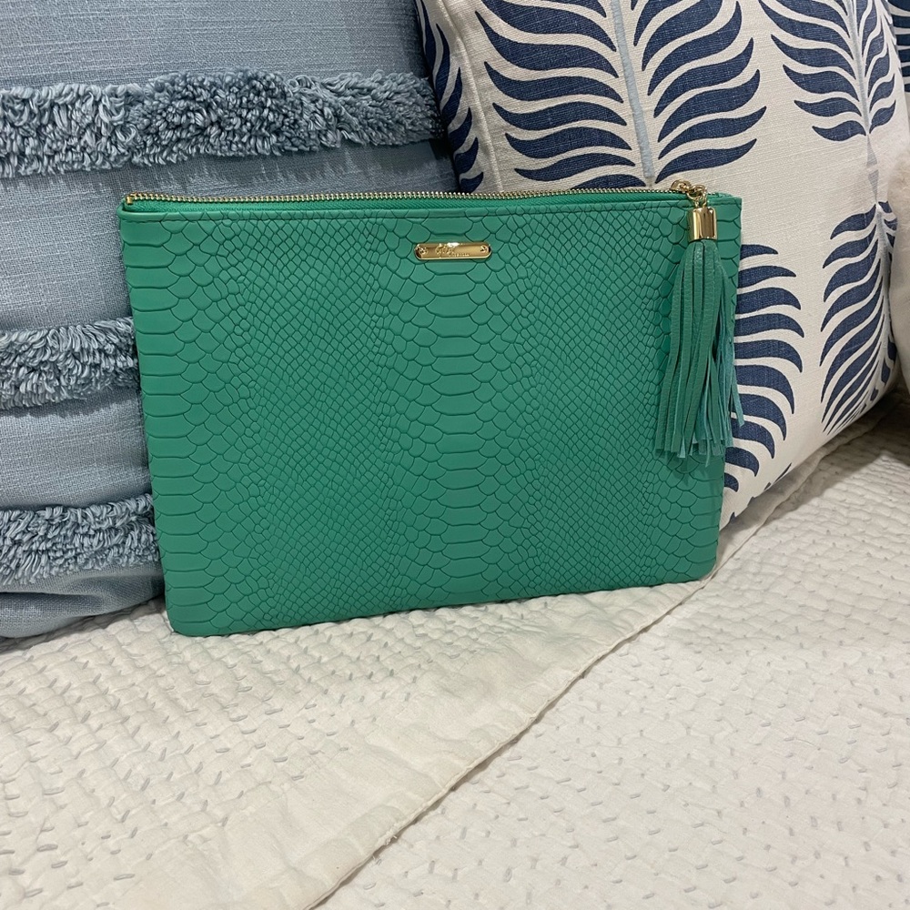Gigi New York Uber Clutch - embossed python